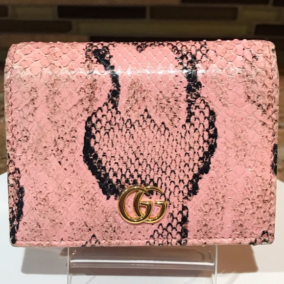 GUCCI GG Marmont Python Compact Wallet- Pink ❤️‍🔥 - Picture 1 of 17
